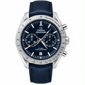 Racing Chronograph Watch — Blue Sunray Dial, Navy Leather