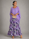 Purple with flowers